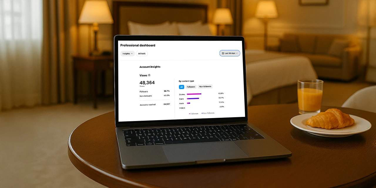 laptop with social media dashboard influencer marketing strategy