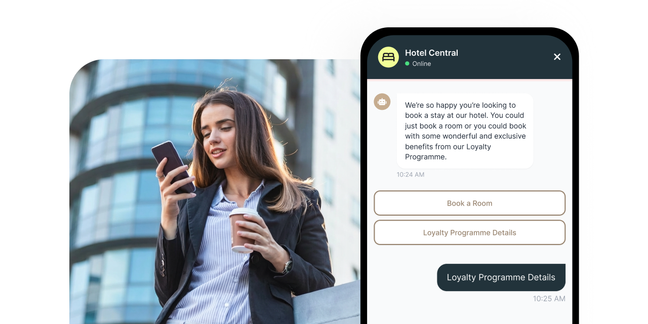 Hotel chatbot tone guidelines demonstration with voice-enabled AI concierge