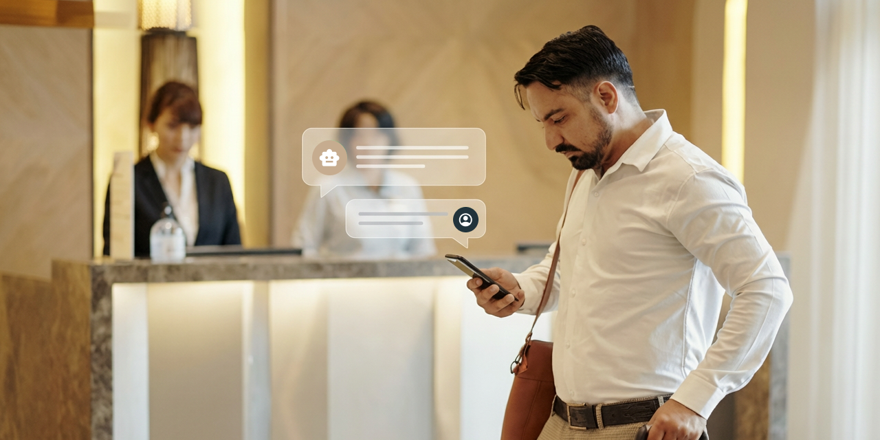 AI chatbot for hotels using phrase library for human conversation