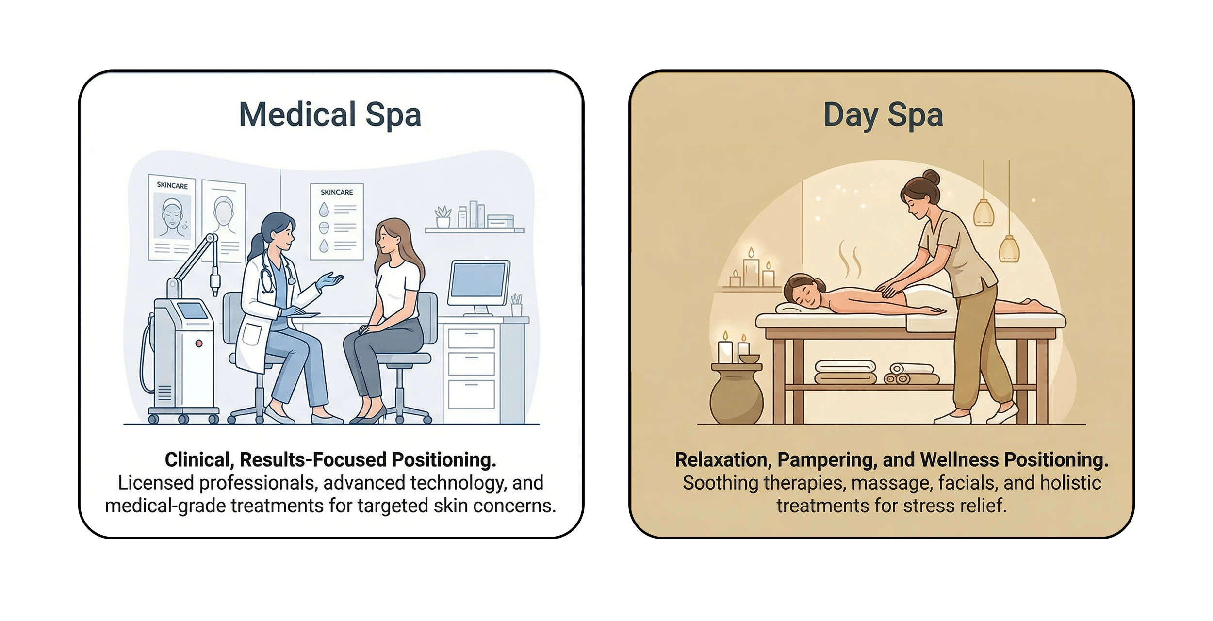 Medical Spa vs Day Spa Difference for Marketing and Brand Positioning