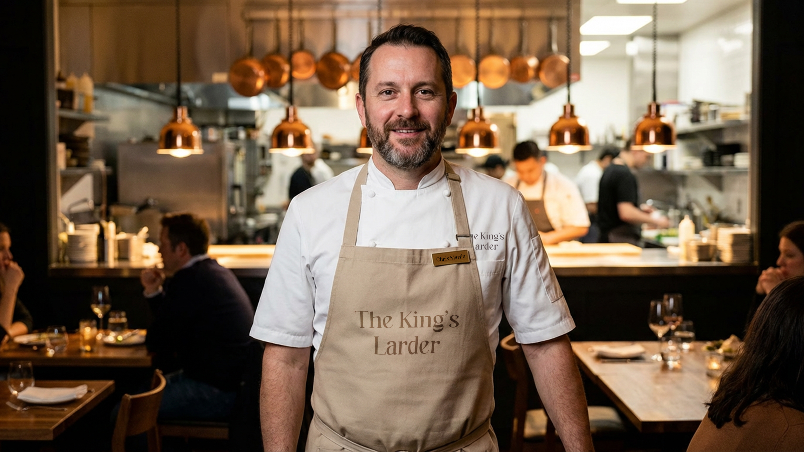 Chef standing at the kitchen counter