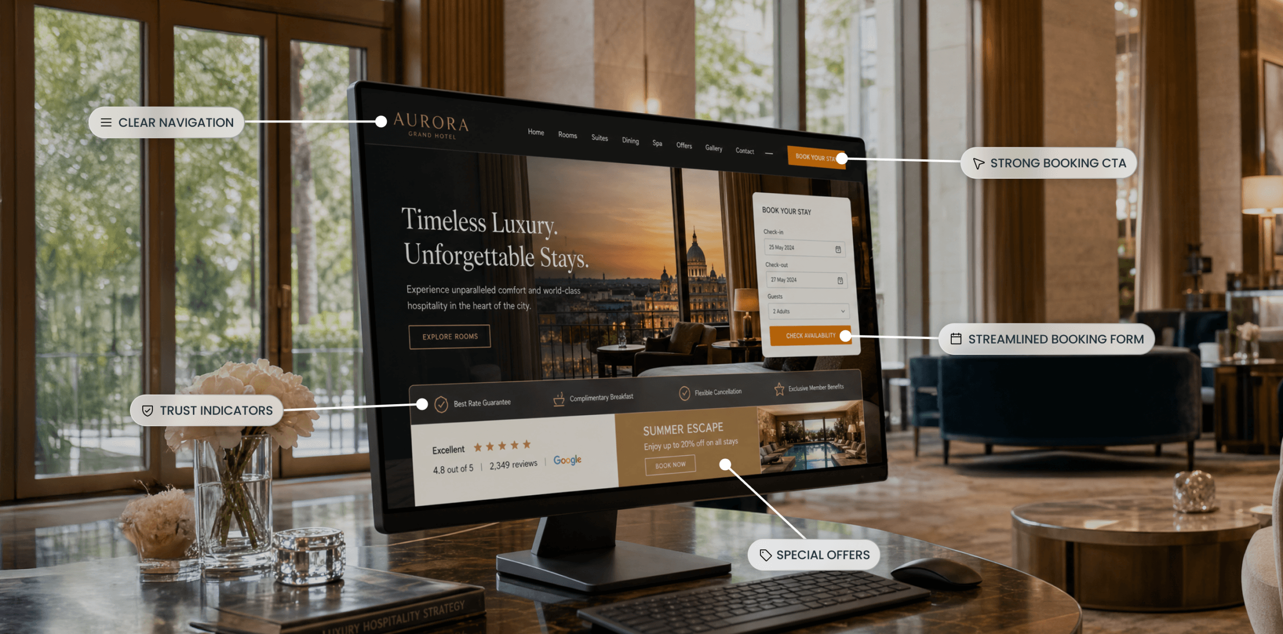 Hospitality Web Design Agency UK – Luxury Focus