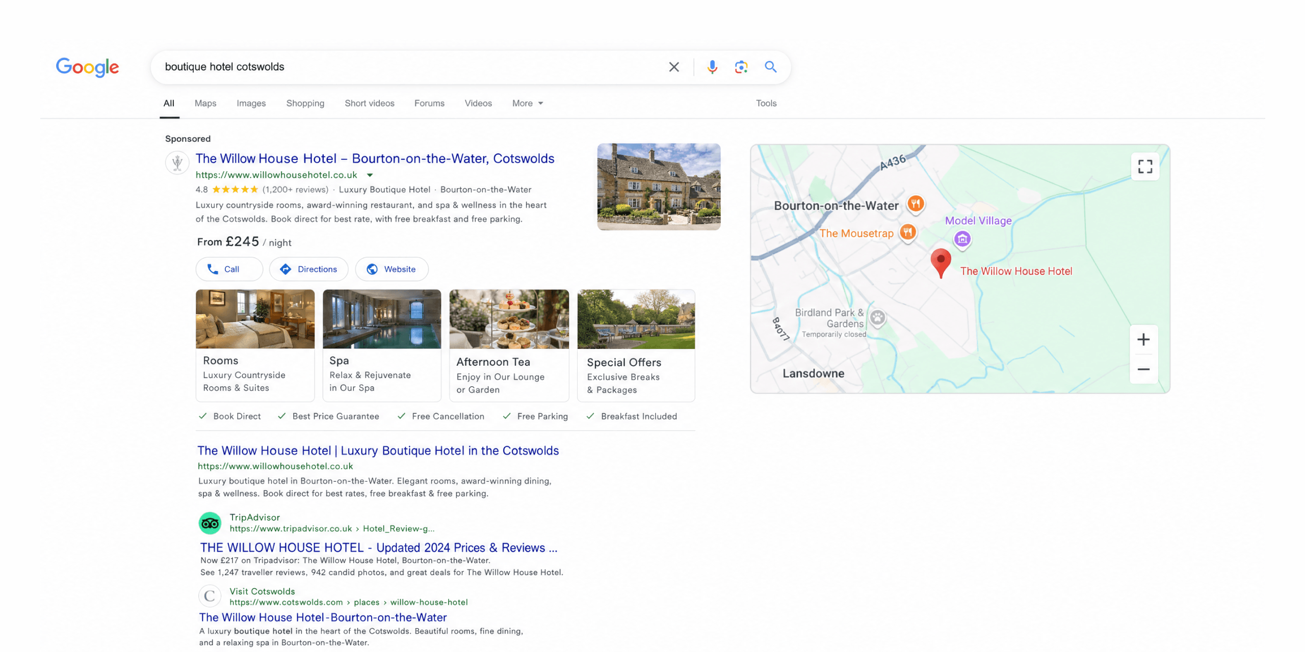 Online advertising for UK hospitality