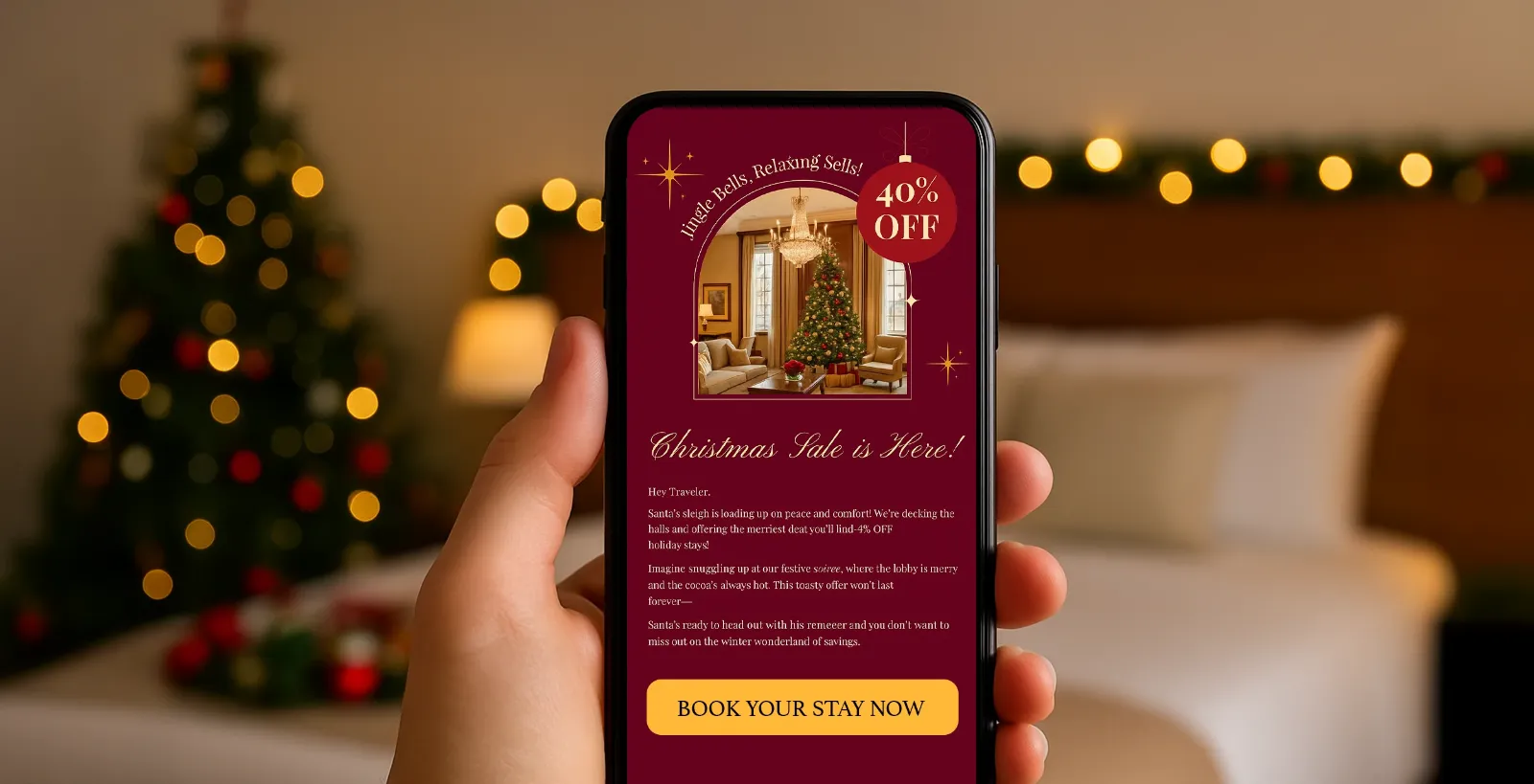 Hotel Email Newsletter Design – Holiday Campaign by Email Marketing Agency